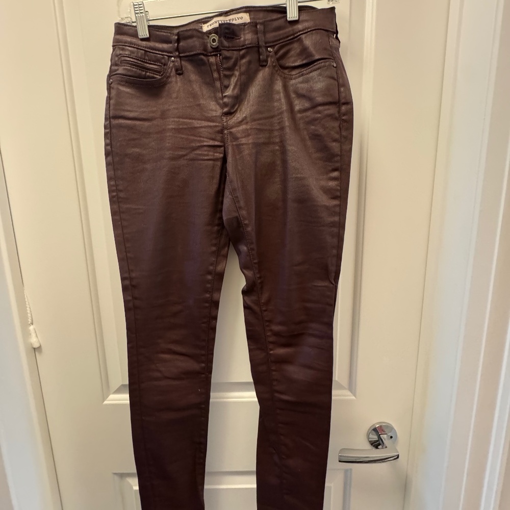 Twenty8twelve London wax jeans in burgundy